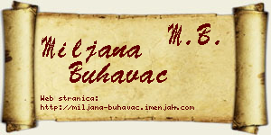 Miljana Buhavac vizit kartica